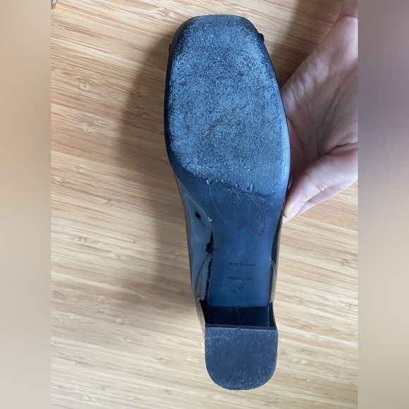 Roger Vivier Belle Metal Buckle Black Patent Leather Classic Formal Block Heels - Picture 7 of 11